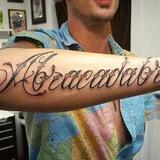 Alex Abracadabra tattoo